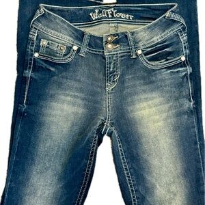 Wallflower Relaxed Blue Jeans with Vintage Wash